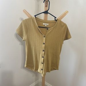 COPY - Madewell Pointelle Button Front Slim Tee